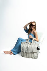 Tote bag Beach Gris