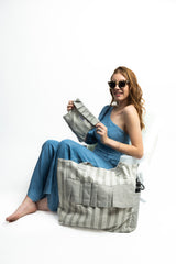 Tote bag Beach Gris