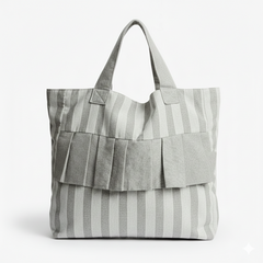 Tote bag Beach Gris
