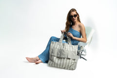 Tote bag Beach Gris