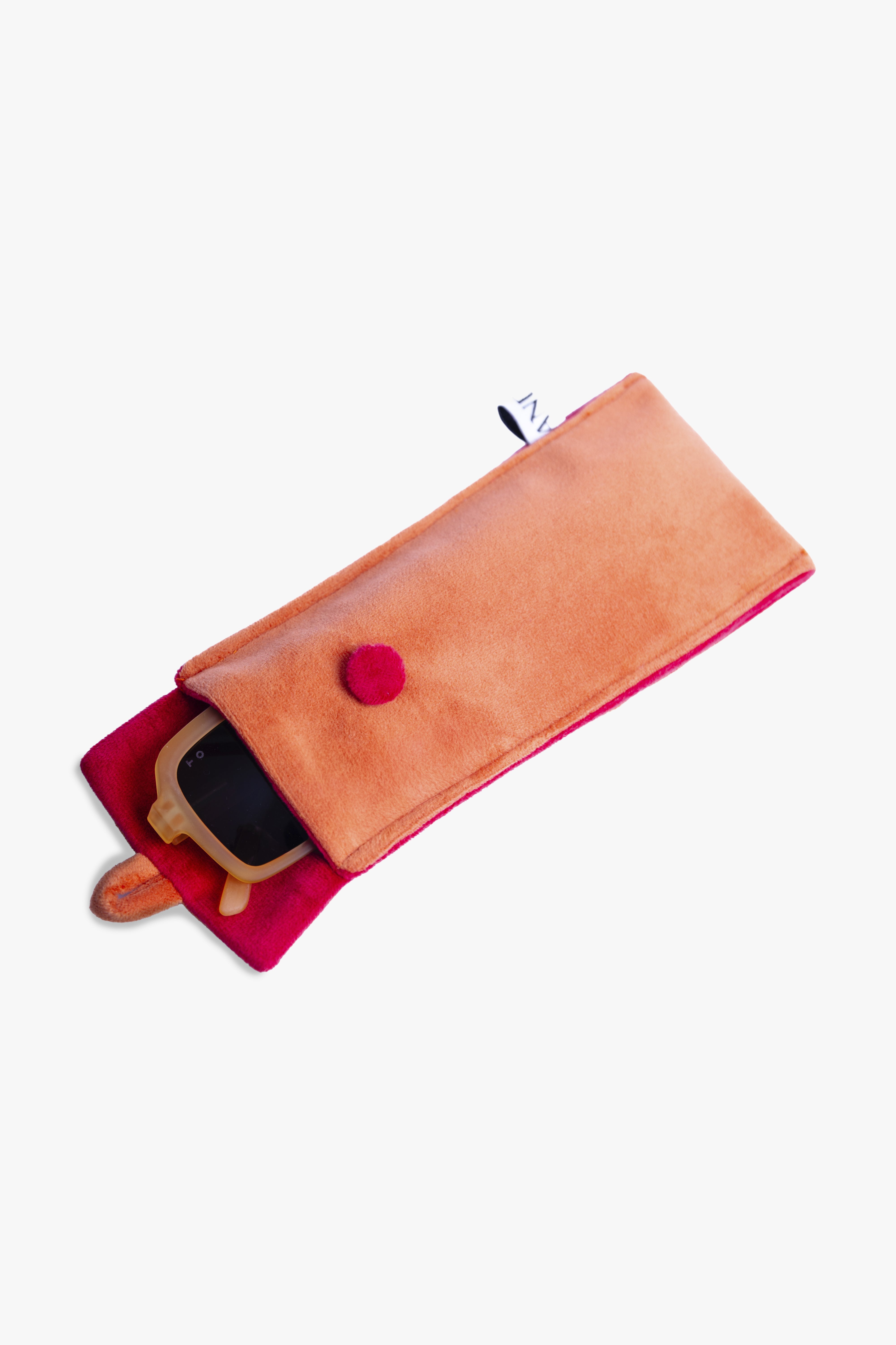 Porta Anteojos ISA naranjo / fucsia