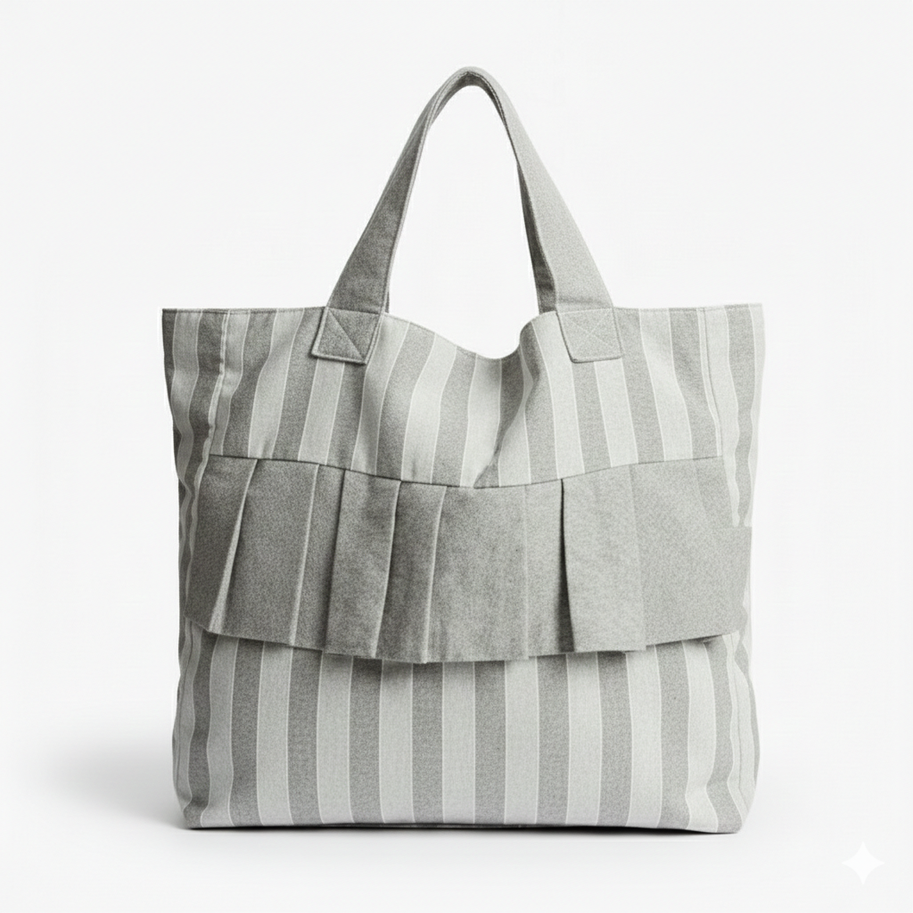 Tote bag Beach Gris