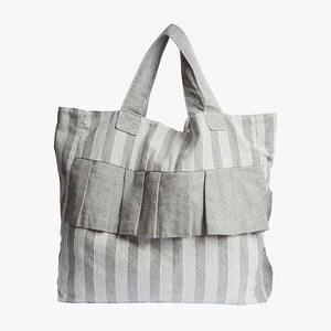 Tote bag Beach Gris